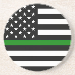 Porta-copos Bandeira Thin Green Line: Veteranos Militares Patr