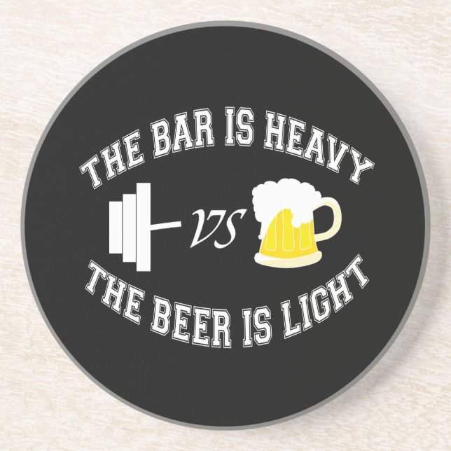 Porta-copos Barbell vs cerveja (Frente)