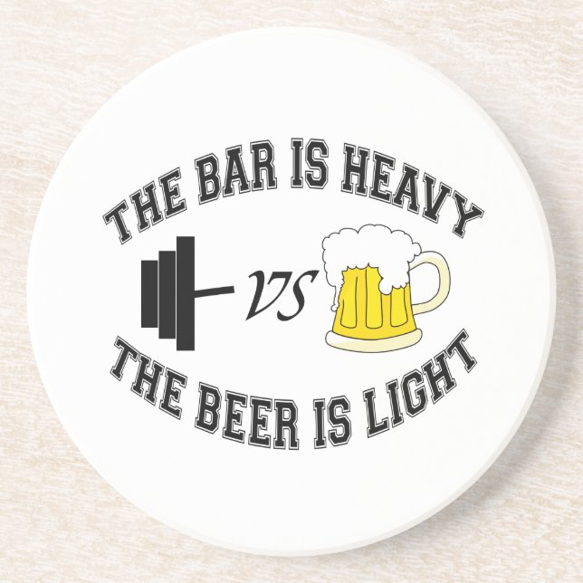 Porta-copos Barbell vs cerveja (Frente)