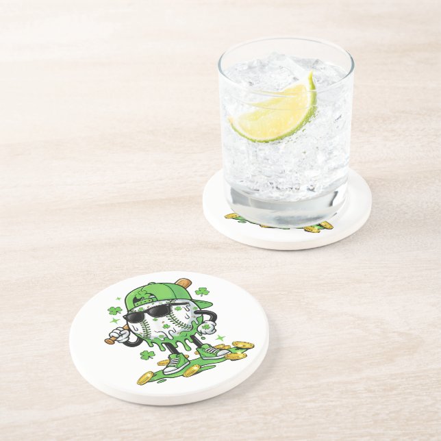 Porta-copos Baseball Drip Ice Cream St Patricks Day (Lateral)