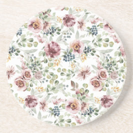 Porta-copos Bases de arenito com flores vintage