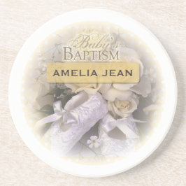 Porta-copos Batismo do bebê neutro, nome personalizável, Ameli