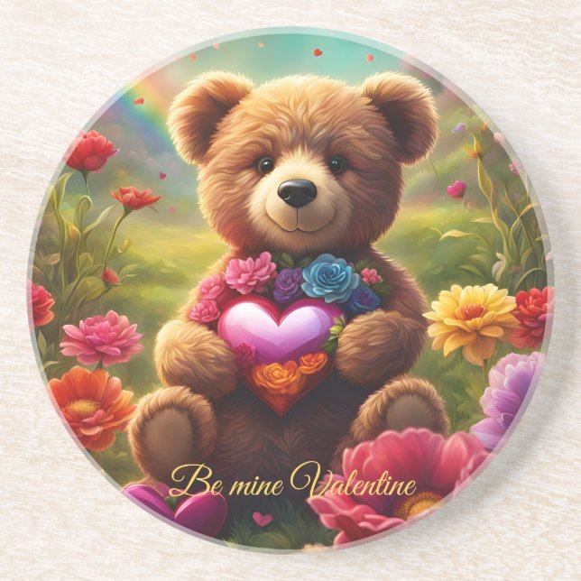 Porta-copos Be mine Valentine Teddy 1 (Frente)