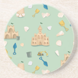 Porta-copos Beach House Sand Castle Seashell Coastal