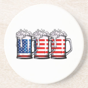 Porta-copos Beer American Flag 4 de julho Men Merica Dr.