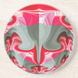 Porta-copos bela cinza de cinzas vermelhas motif geométrico AR