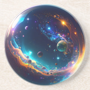 Porta-copos Bela Cósmica Galaxy Fantasy Art