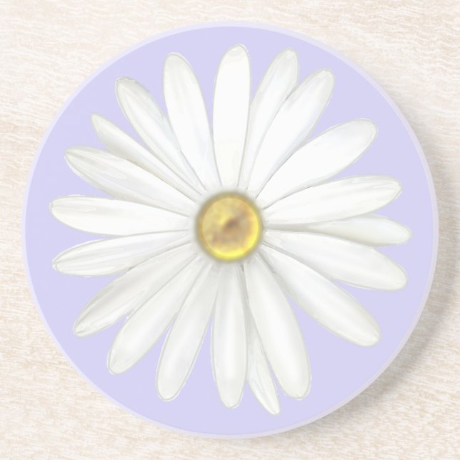 Porta-copos Bela Flor de Margarida em Periwinkle Claro (Frente)