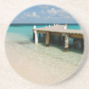 Porta-copos Belize, Mar do Caribe, Goff Caye. Uma Pequena Ilha