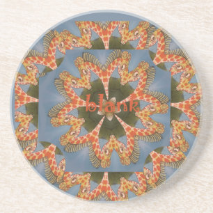 Porta-copos Belo vazio de girafa colorida africana