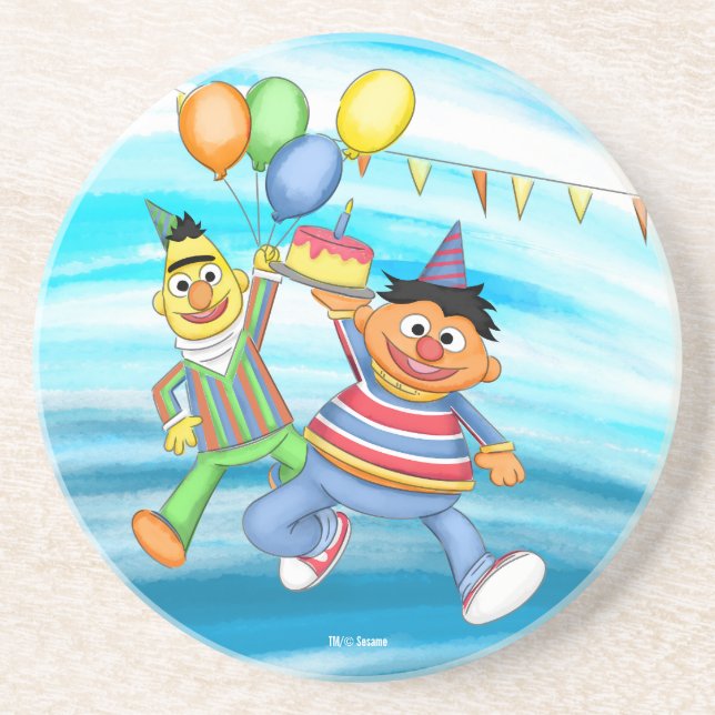 Porta-copos Bert e Ernie Birthday Balloons (Frente)