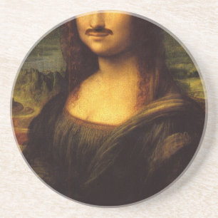 Porta-copos bigode de mona lisa
