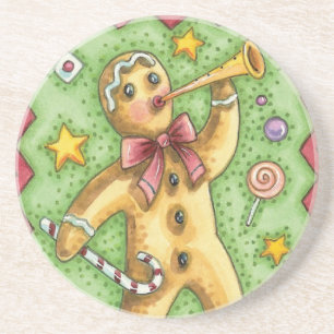 Porta-copos Biscoito de Gengibre Fofo Sopra Trombeta, Doce de 
