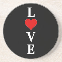 Black LOVE Modern Tredny Black and White