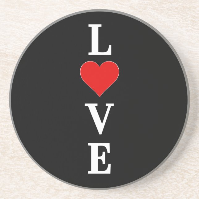 Porta-copos Black LOVE Modern Tredny Black and White (Frente)