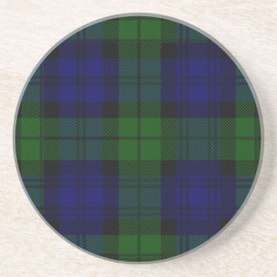 Porta-copos Black Watch Tartan Blue Green Xadrez