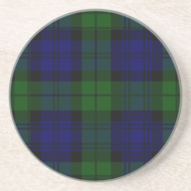 Porta-copos Black Watch Tartan Blue Green Xadrez (Frente)