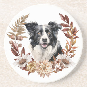 Porta-copos Black White Border Collie Dog Autath