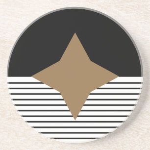 Porta-copos Black White Colorblock e Brown Diamond