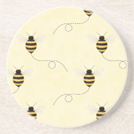 Porta-copos Black Yellow Gold Bees