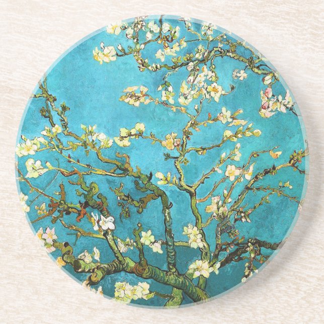 Porta-copos Blossoming Almond Tree Van Gogh Fine Art (Frente)