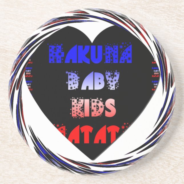 Porta-copos Blue Black Hakuna Matata Baby Kids Design.png (Frente)