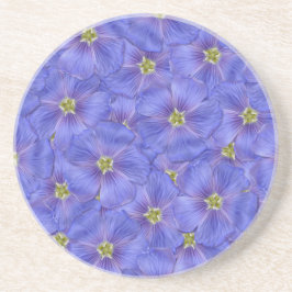 Porta-copos Blue Flax Seamless Pattern