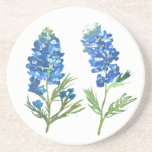 Porta-copos Bluebonnets Texas Blue Floral Vintage color