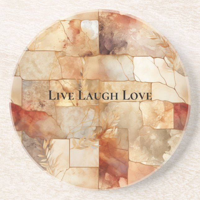 Porta-copos Boho Blush Pink Floral de Natal (Frente)