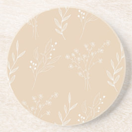 Porta-copos Boho Floral Boho Casado de Cantinho Branco Beige