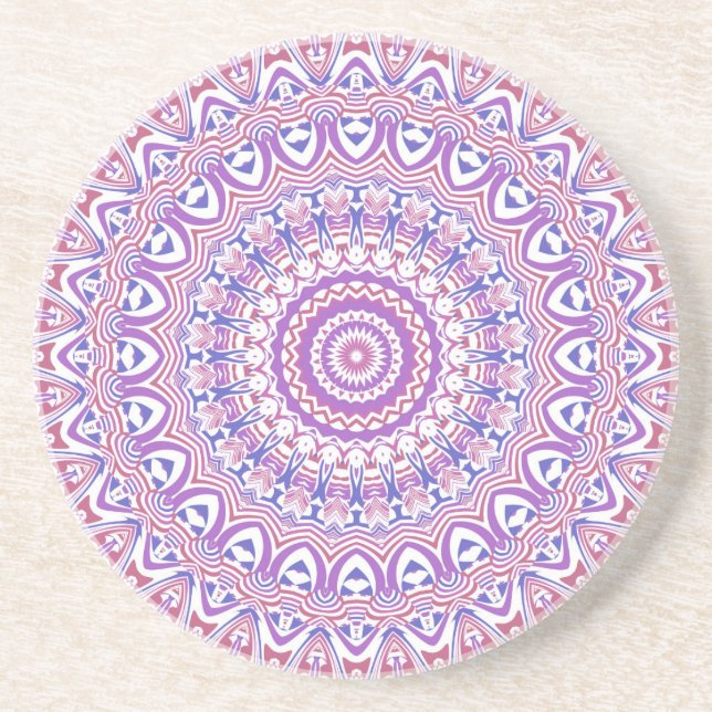 Porta-copos Boho Hippie Funky Groovy Bohemian Kaleidoscope (Frente)