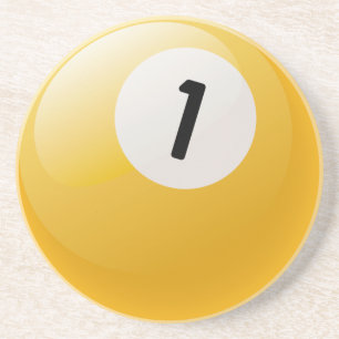 Porta-copos Bola de bilhar do número 1