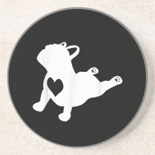Porta-copos Boletim Francês Yoga Pose Love Heart Gift