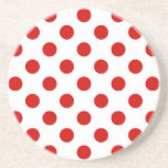 Porta-copos Bolinhas vermelhas e brancas<br><div class="desc">Bolinhas vermelhas e brancas</div>