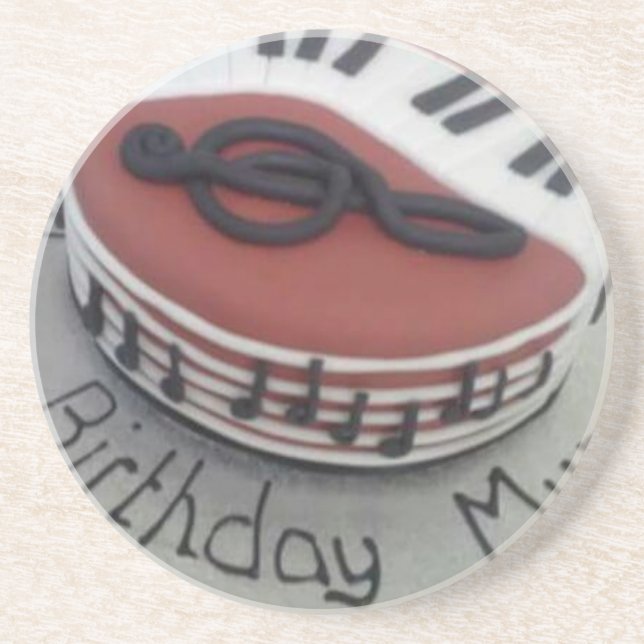 Porta-copos Bolo de mãe de aniversário feliz (Frente)
