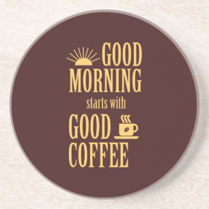 Porta-copos Bom dia começa com um bom café