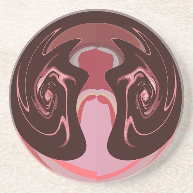 Porta-copos Bonita Maroon Motif Impressão (Frente)