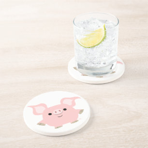 Porta copos bonito do porco dos desenhos animados