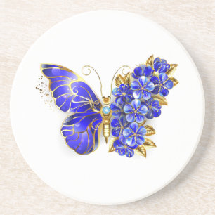 Porta-copos Borboleta Flor Sapphire
