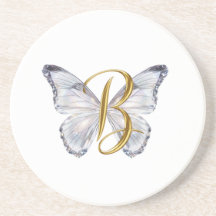 Borboleta Floral Elegante Letra B - Monograma Artí