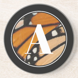 Porta-copos Borboleta Monarca Asa Laranja e Preto Iniciais