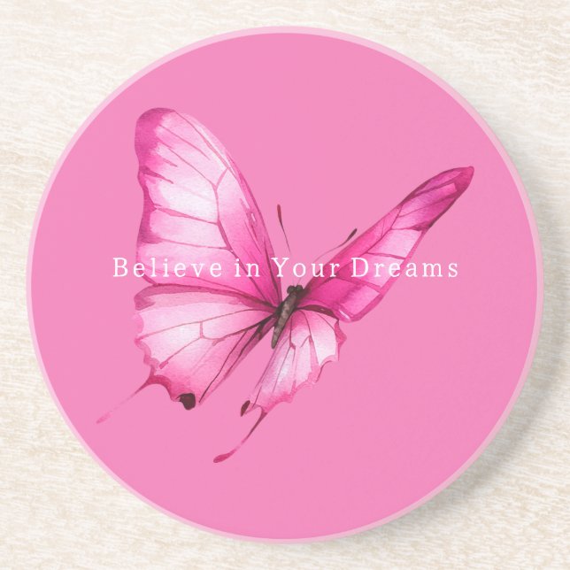 Porta-copos Borboleta Rosa Chic Feminina (Frente)