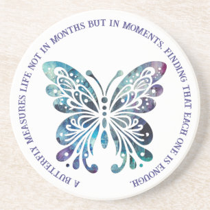 Porta-copos Borboleta - Royal Blues, Purples e Verdes com Cota