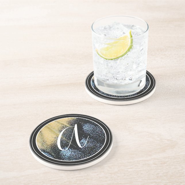 Porta-copos Borboleta Simples Wing Yellow e Blue (Lateral)