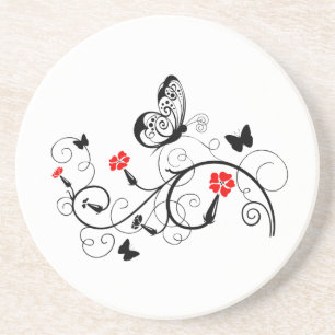 Porta-copos Borboletas pretas 4