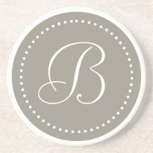 Borda Redonda de Alumínio/ Pontos Brancos Monogram