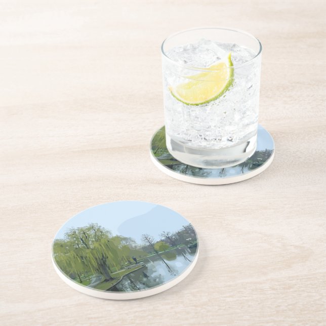 Porta-copos Boston Public Garden Massachusetts Painting (Lateral)