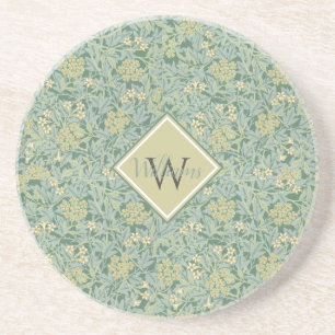 Porta-copos Botânico Floral Antiquado Teal e Amarelo