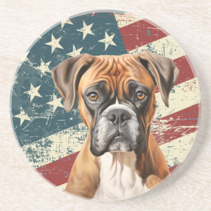 Porta-copos Boxer Americano Bandeira Grunge Boxer