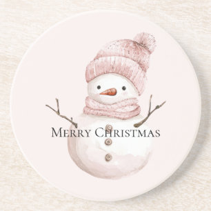 Porta-copos Branca de Natal Rosa